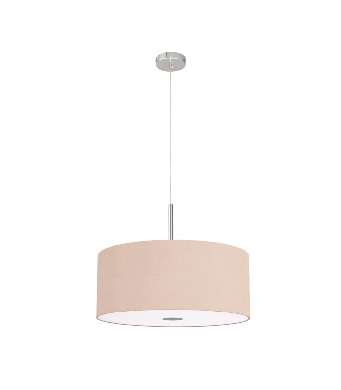 Baymont Polished Chrome 5 Light E27 Single Pendant With 60cm x 22cm Dual Faux Silk Shade Antique Gold/Ruby-5