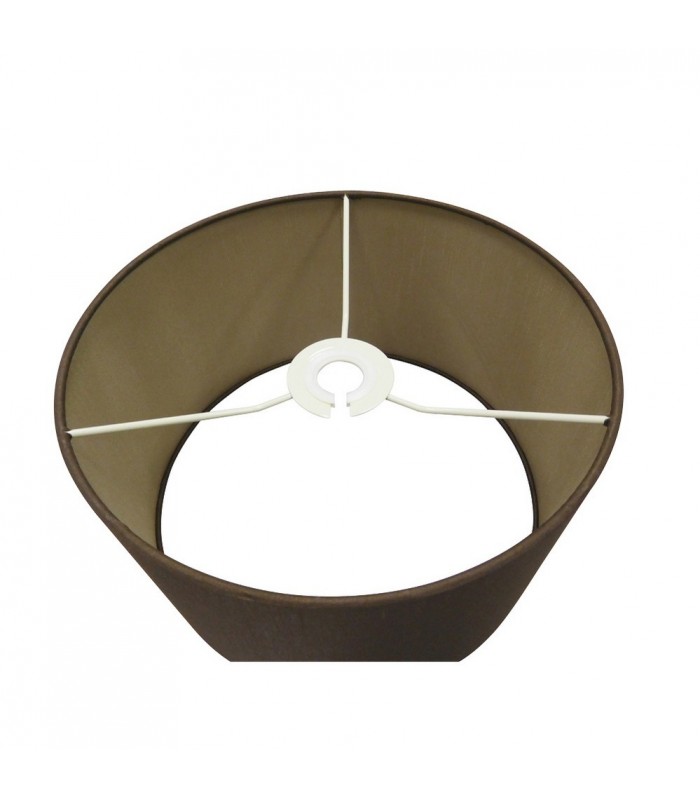 Round Cylinder, 300 x 170mm Dual Faux Silk Fabric Shade, Raw Cocoa, Grecian Bronze - 4