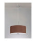 Baymont Polished Chrome 5 Light E27 Single Pendant With 60cm x 22cm Dual Faux Silk Shade Cocoa/Grecian Bronze-14
