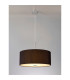Baymont Polished Chrome 5 Light E27 Single Pendant With 60cm x 22cm x 22cm Faux Silk Shade Black/White Laminate-2