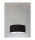 Baymont Polished Chrome 5 Light E27 Single Pendant With 60cm x 22cm Dual Faux Silk Shade Black/Green Olive-14