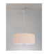 Baymont Polished Chrome 5 Light E27 Single Pendant With 60cm x 22cm Dual Faux Silk Shade Antique Gold/Ruby-14