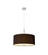 Baymont Polished Chrome 5 Light E27 Single Pendant With 60cm x 22cm x 22cm Faux Silk Shade Black/White Laminate-4