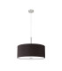 Baymont Polished Chrome 5 Light E27 Single Pendant With 60cm x 22cm x 22cm Faux Silk Shade Black/White Laminate-5