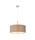 Baymont Polished Chrome 5 Light E27 Single Pendant With 60cm x 22cm x 22cm Faux Silk Shade Grey/White Laminate-4
