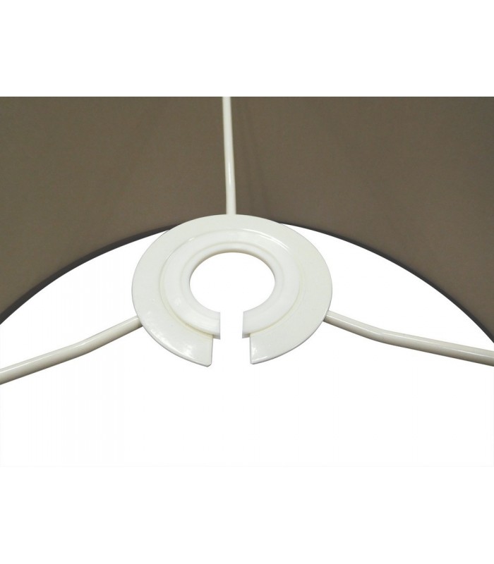 Round Cylinder, 300 x 170mm Dual Faux Silk Fabric Shade, Raw Cocoa, Grecian Bronze - 7