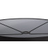 Baymont Polished Chrome 5 Light E27 Single Pendant With 60cm x 22cm x 22cm Faux Silk Shade Black/White Laminate-10