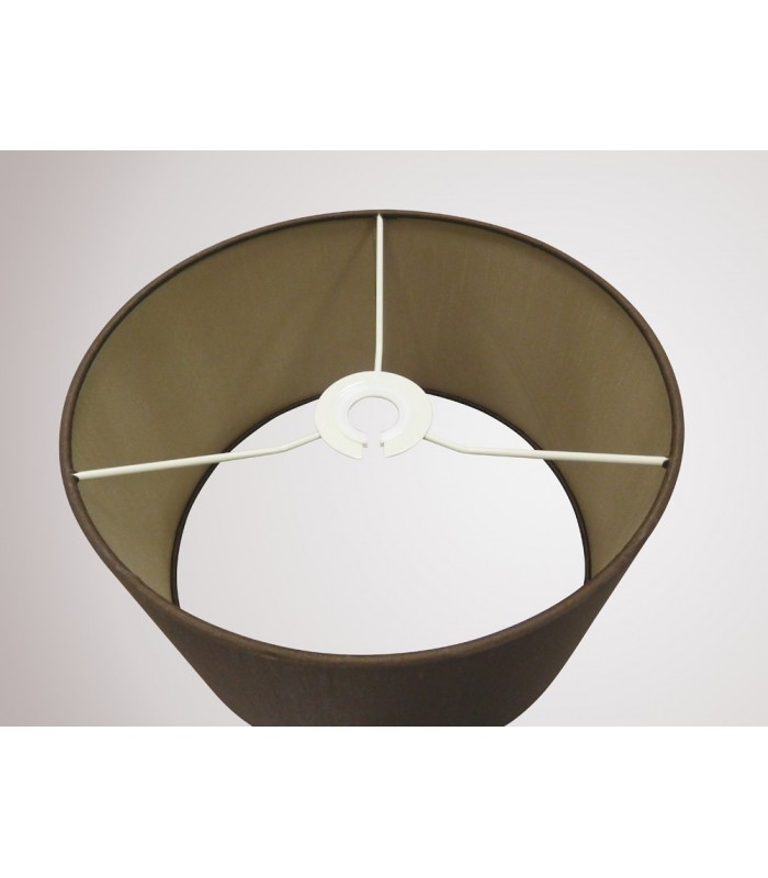 Round Cylinder, 300 x 170mm Dual Faux Silk Fabric Shade, Raw Cocoa, Grecian Bronze - 8
