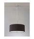 Baymont Polished Chrome 5 Light E27 Single Pendant With 60cm x 22cm x 22cm Faux Silk Shade Black/White Laminate-14