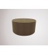 Round Cylinder, 400 x 180mm Dual Faux Silk Fabric Shade, Raw Cocoa, Grecian Bronze - 2