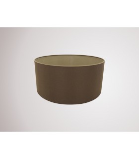 Round Cylinder, 400 x 180mm Dual Faux Silk Fabric Shade, Raw Cocoa, Grecian Bronze - 2