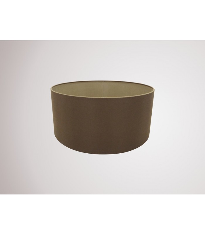 Round Cylinder, 400 x 180mm Dual Faux Silk Fabric Shade, Raw Cocoa, Grecian Bronze - 2