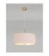 Baymont Antique Brass 5 Light E27 Single Pendant With 60cm x 22cm Dual Faux Silk Shade Nude Beige/Moonlight-2