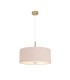 Baymont Antique Brass 5 Light E27 Single Pendant With 60cm x 22cm Dual Faux Silk Shade Nude Beige/Moonlight-4