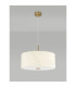 Baymont Antique Brass 5 Light E27 Single Pendant With 60cm x 22cm Faux Silk Shade Ivory Pearl/White Laminate-14