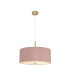 Baymont Antique Brass 5 Light E27 Single Pendant With 60cm x 22cm Dual Faux Silk Shade Taupe/Halo Gold-4