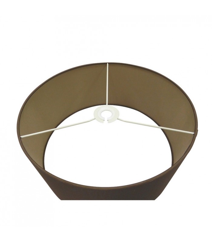 Round Cylinder, 400 x 180mm Dual Faux Silk Fabric Shade, Raw Cocoa, Grecian Bronze - 4