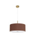 Baymont Antique Brass 5 Light E27 Single Pendant With 60cm x 22cm Dual Faux Silk Shade Raw Cocoa/Grecian Bronze-5