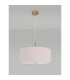Baymont Antique Brass 5 Light E27 Single Pendant With 60cm x 22cm Dual Faux Silk Shade Nude Beige/Moonlight-14