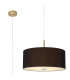 Baymont Antique Brass 5 Light E27 Single Pendant With 60cm x 22cm Dual Faux Silk Shade Black/Green Olive-1