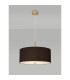 Baymont Antique Brass 5 Light E27 Single Pendant With 60cm x 22cm Dual Faux Silk Shade Black/Green Olive-2