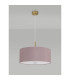 Baymont Antique Brass 5 Light E27 Single Pendant With 60cm x 22cm Dual Faux Silk Shade Taupe/Halo Gold-14