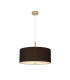 Baymont Antique Brass 5 Light E27 Single Pendant With 60cm x 22cm Dual Faux Silk Shade Black/Green Olive-4