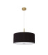 Baymont Antique Brass 5 Light E27 Single Pendant With 60cm x 22cm Dual Faux Silk Shade Black/Green Olive-5