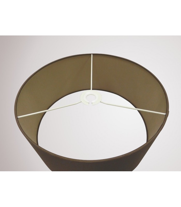 Round Cylinder, 400 x 180mm Dual Faux Silk Fabric Shade, Raw Cocoa, Grecian Bronze - 8