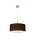 Baymont Antique Brass 5 Light E27 Single Pendant With 60cm x 22cm Faux Silk Shade Black/White Laminate-4
