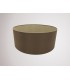 Round Cylinder, 500 x 200mm Dual Faux Silk Fabric Shade, Raw Cocoa, Grecian Bronze - 2