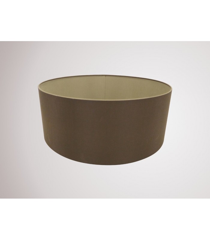 Round Cylinder, 500 x 200mm Dual Faux Silk Fabric Shade, Raw Cocoa, Grecian Bronze - 2