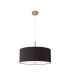 Baymont Antique Brass 5 Light E27 Single Pendant With 60cm x 22cm Faux Silk Shade Black/White Laminate-5