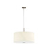 Baymont Satin Nickel 5 Light E27 Single Pendant With 60cm x 22cm Faux Silk Shade Ivory Pearl/White Laminate-5