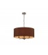 Round Cylinder, 500 x 200mm Dual Faux Silk Fabric Shade, Raw Cocoa, Grecian Bronze - 6