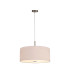 Baymont Satin Nickel 5 Light E27 Single Pendant With 60cm x 22cm Dual Faux Silk Shade Nude Beige/Moonlight-4