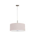 Baymont Satin Nickel 5 Light E27 Single Pendant With 60cm x 22cm Dual Faux Silk Shade Nude Beige/Moonlight-5