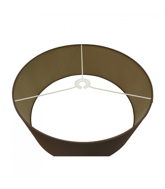 Round Cylinder, 500 x 200mm Dual Faux Silk Fabric Shade, Raw Cocoa, Grecian Bronze - 7