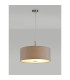 Baymont Satin Nickel 5 Light E27 Single Pendant With 60cm x 22cm Dual Faux Silk Shade Taupe/Halo Gold-2