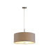 Baymont Satin Nickel 5 Light E27 Single Pendant With 60cm x 22cm Dual Faux Silk Shade Taupe/Halo Gold-4