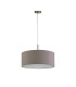 Baymont Satin Nickel 5 Light E27 Single Pendant With 60cm x 22cm Dual Faux Silk Shade Taupe/Halo Gold-5