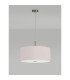 Baymont Satin Nickel 5 Light E27 Single Pendant With 60cm x 22cm Dual Faux Silk Shade Nude Beige/Moonlight-14
