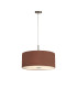 Baymont Satin Nickel 5 Light E27 Single Pendant With 60cm x 22cm Dual Faux Silk Shade Raw Cocoa/Grecian Bronze-4