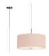Baymont Satin Nickel 5 Light E27 Single Pendant With 60cm x 22cm Dual Faux Silk Shade Antique Gold/Ruby-1