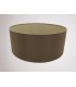 Round Cylinder, 600 x 220mm Dual Faux Silk Fabric Shade, Raw Cocoa, Grecian Bronze - 2