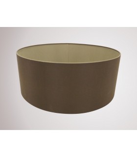 Round Cylinder, 600 x 220mm Dual Faux Silk Fabric Shade, Raw Cocoa, Grecian Bronze - 2