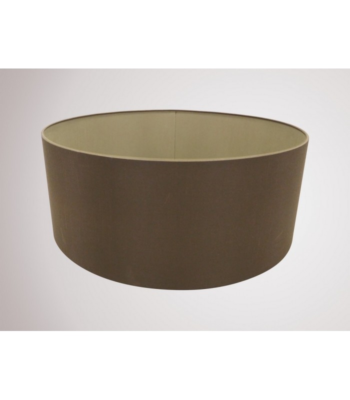 Round Cylinder, 600 x 220mm Dual Faux Silk Fabric Shade, Raw Cocoa, Grecian Bronze - 2