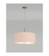 Baymont Satin Nickel 5 Light E27 Single Pendant With 60cm x 22cm Dual Faux Silk Shade Antique Gold/Ruby-2