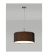 Baymont Satin Nickel 5 Light E27 Single Pendant With 60cm x 22cm Faux Silk Shade Black/White Laminate-2