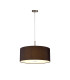 Baymont Satin Nickel 5 Light E27 Single Pendant With 60cm x 22cm Faux Silk Shade Black/White Laminate-4